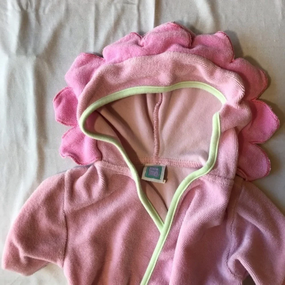 Little Me Pink Baby Hooded Robe-Size 0-9 Months